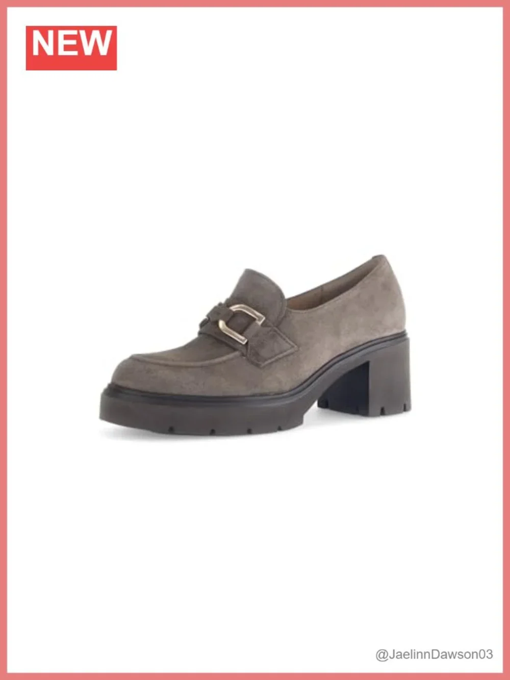 Suede Platform Loafers with Block Heel Pull-On Style Comfortable Business Casual